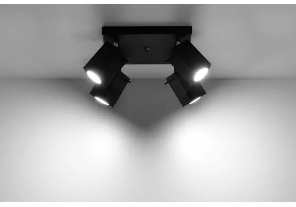 Bodové svietidlo MERIDA 4 4xGU10/40W/230V čierna