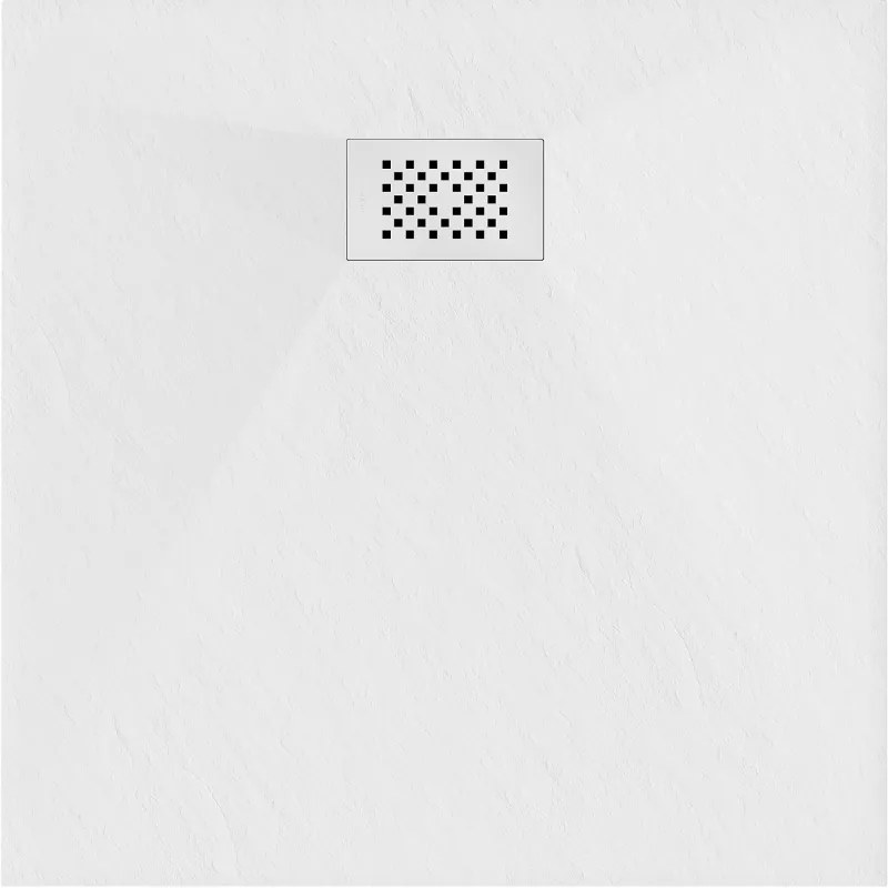 Mexen Hugo, štvorcová sprchová vanička SMC 90 x 90 cm, biela, biela krytka, 42109090-W