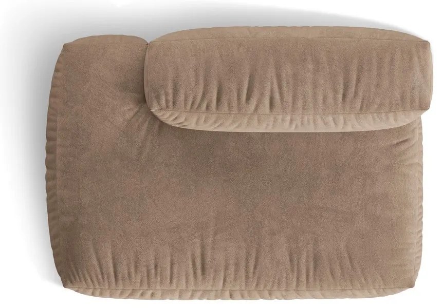 Svetlohnedý zamatový modul pohovky (ľavý roh) Martina – Micadoni