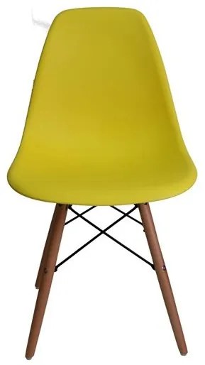 Jedálenská stolička BASIC žltá - škandinávsky štýl