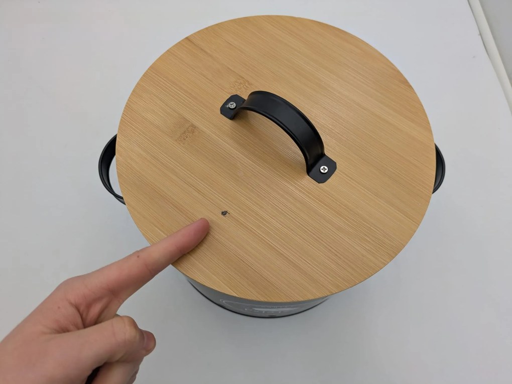 Zeller Present 2. akosť - Súprava 3 plechových dóz na cibuľu, cesnak a zemiaky s bambusovým viečkom FARM