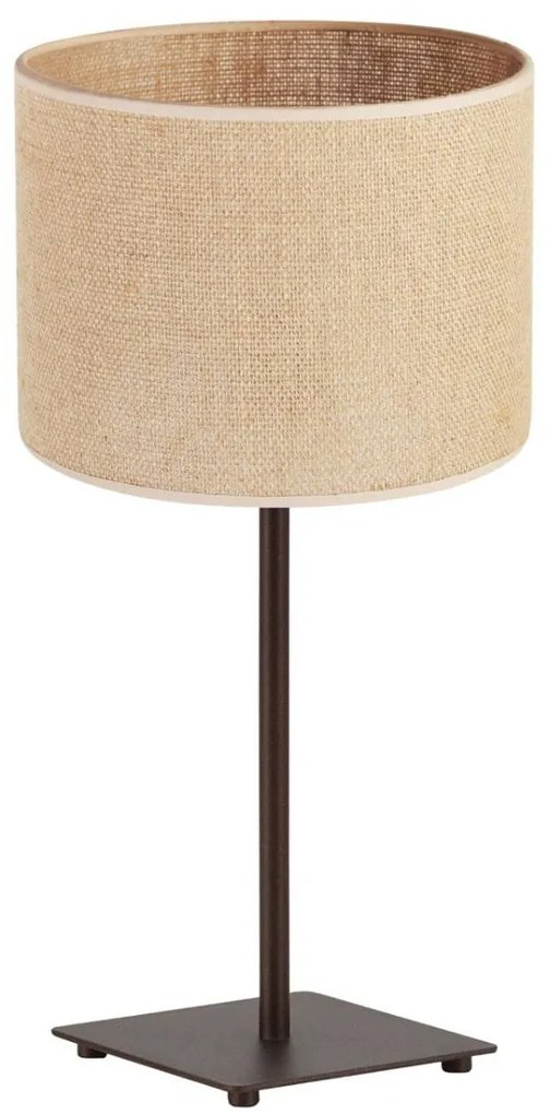 Stolná lampa Juta, 1x jutové tienidlo, (výber z 2 farieb konštrukcie), n