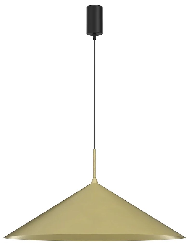 Závesné svietidlo Capital, 1x zlaté kovové tienidlo, (fi 60cm), b