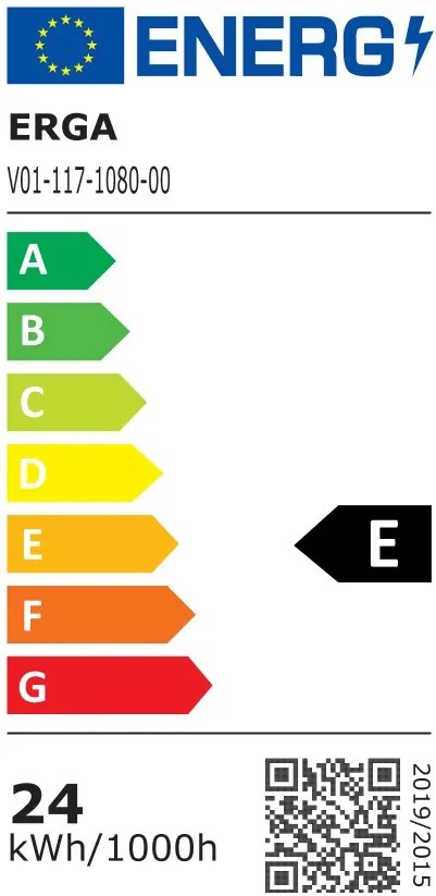 Erga Mia, LED zrkadlo 100x80cm, 2760 lm, 6500K, predné/zadné osvetlenie, ERG-V01-117-1080-00