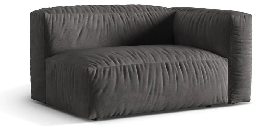 Sivý zamatový modul pohovky (pravý roh) Martina – Micadoni