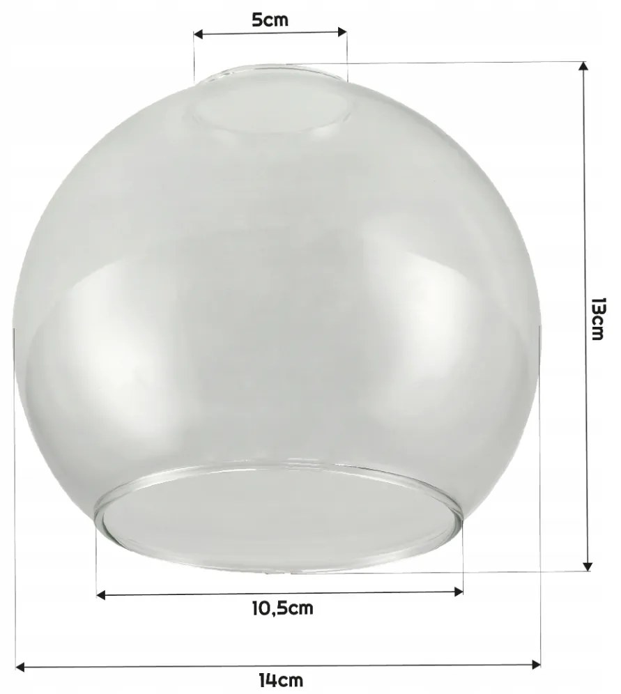 BERGE LED nastaviteľné stropné svietidlo 3xE27 LOFT - priehľadná guľa