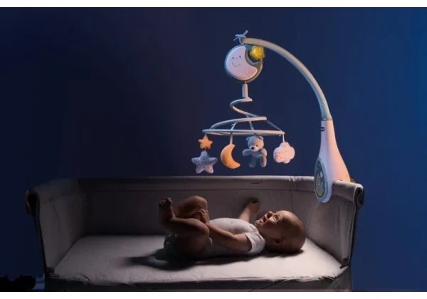 Chicco - Kolotoč nad postieľku s melódiou 3v1 NEXT2DREAMS 3xAA modrá