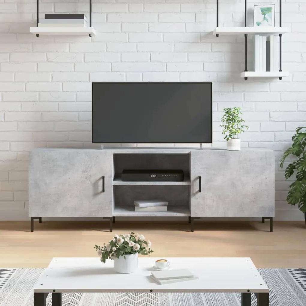 TV skrinka, betónovo sivá 150x30x50 cm, kompozitné drevo 829104