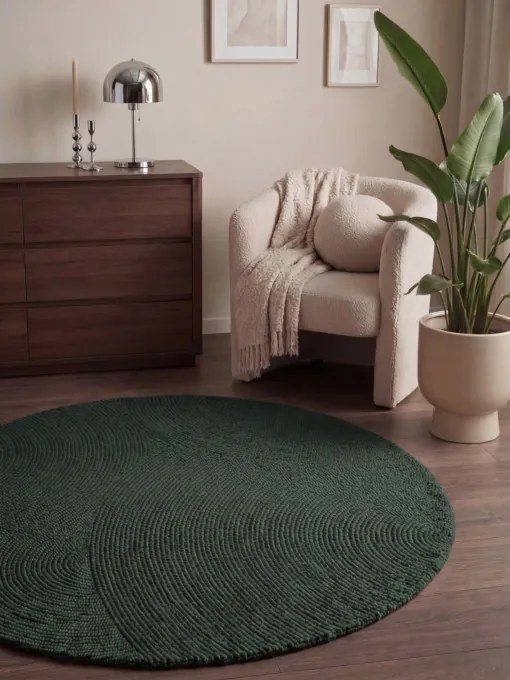 Koberec Hanse Home Calmio zelený kruh