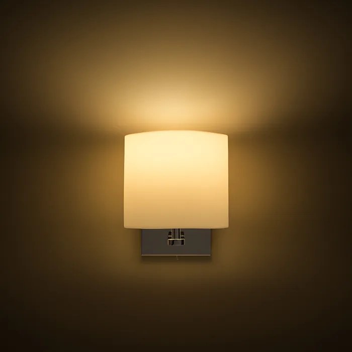 RENDL R11979 PENTHOUSE nástenná lampa, dekoratívne biele PVC chróm