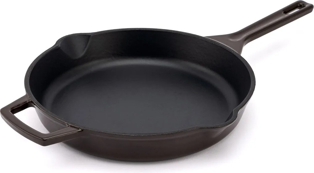 Elmich Smaltovaná liatinová panvica Ember 26 cm hnedá