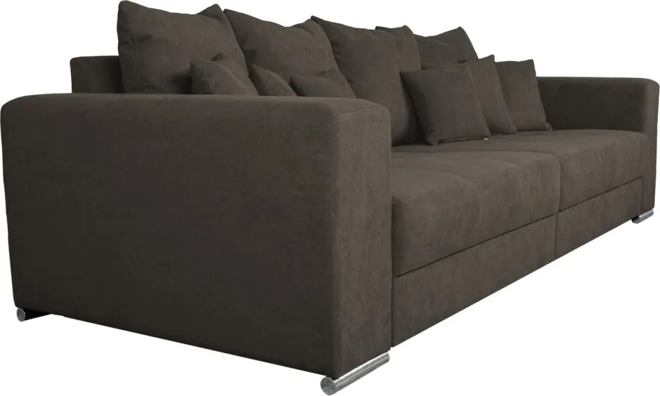 Široká pohovka Rosa, hnedá látka