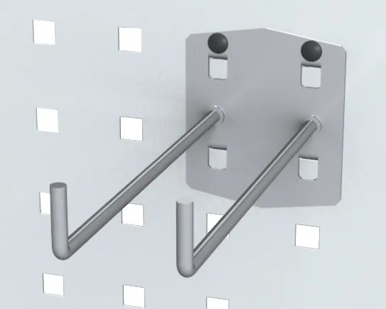 Alfa 3 Háčik dvojitý 90 ° - 150 mm na náradie pre EUROPERFO panely