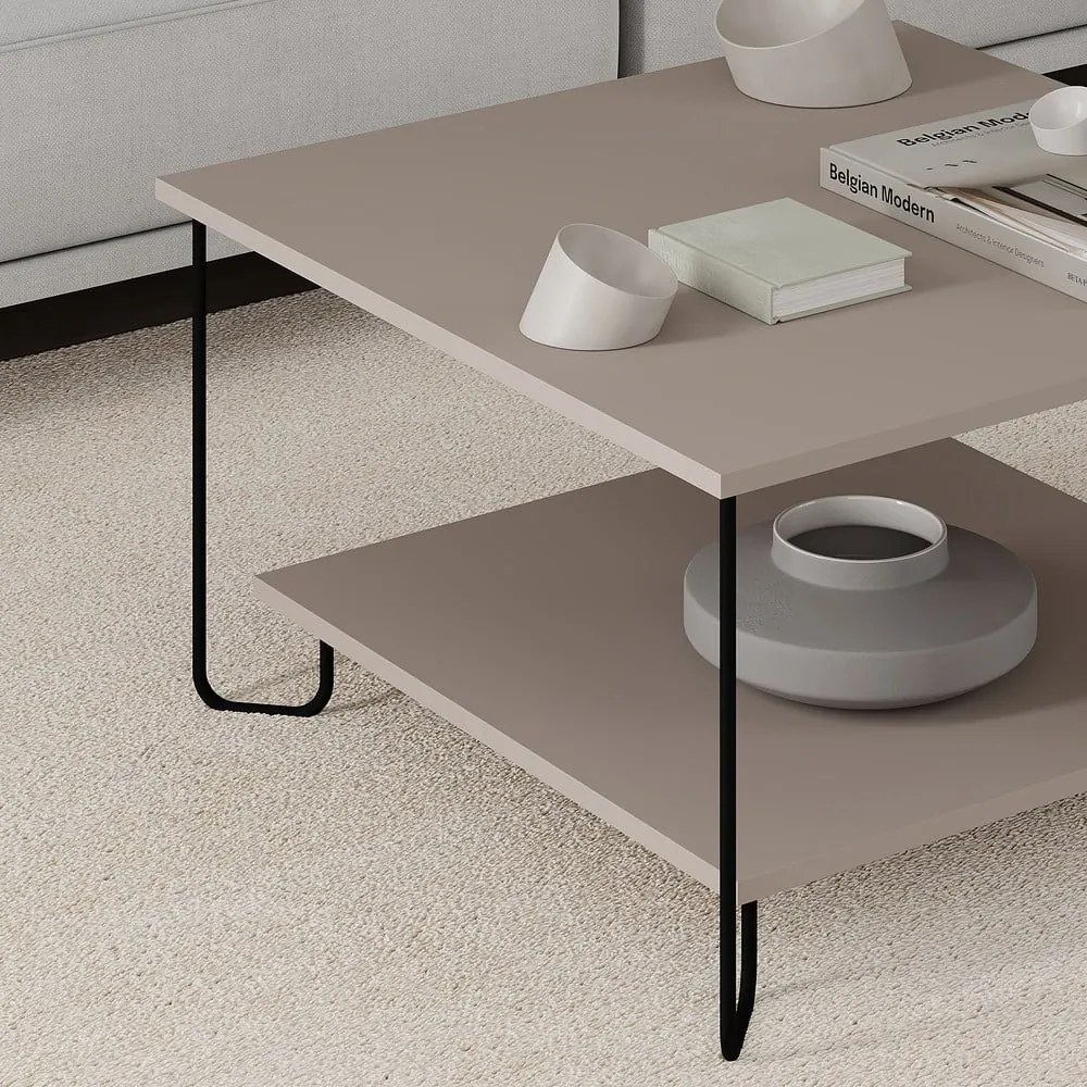 Sivý konferenčný stolík 80x80 cm Tonka – Marckeric