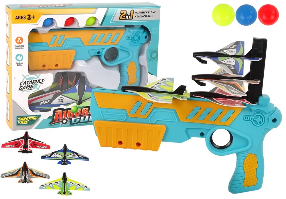 LEAN TOYS Odpaľovacia zbraň na lietadlá a lopty