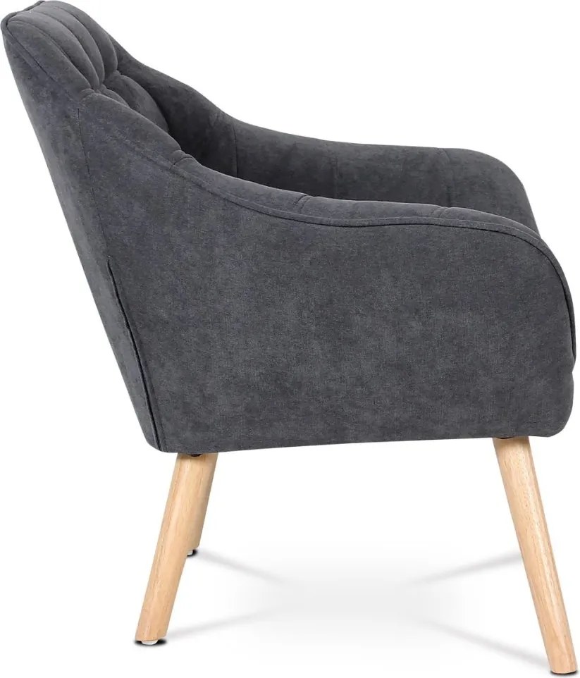 Relaxačné kreslo ASPO — masív, látka, sivá