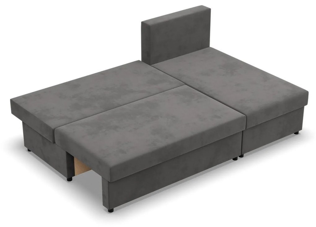 Rohová rozkladacia sedacia súprava DELI Sivá