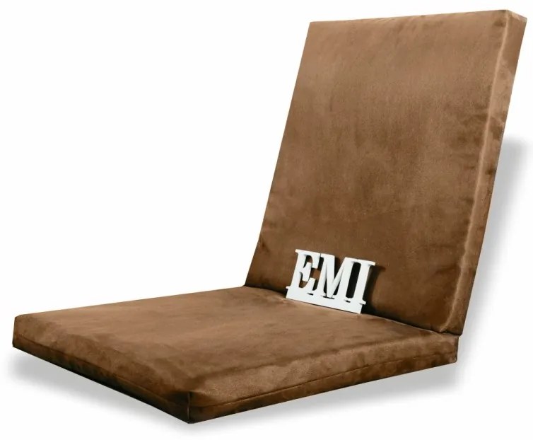 Poduška na stoličku hnedá EMI, 60x60x5 cm