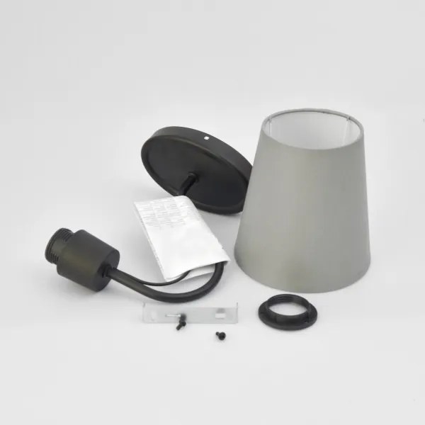 Nástenná lampa MALBO 1xE27/15W/230V šedá/čierna