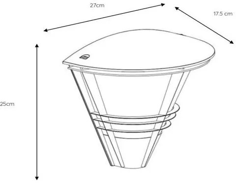 Lucide 11812/01/30 - Vonkajšie nástenné svietidlo LIVIA 1xE27/60W/230V čierna