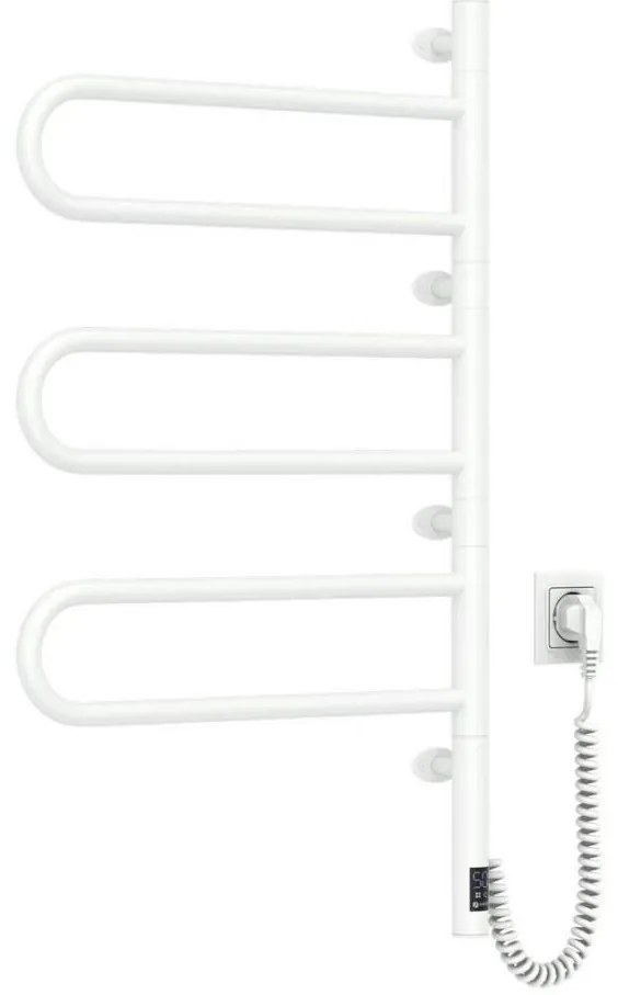 Navin Elektrický otočný sušiak na uteráky FOUETTE 185W/230V 81,8 cm IP44 biely NV0002