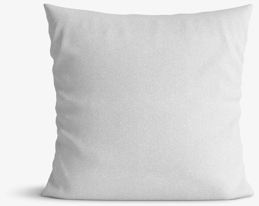 Goldea dekoračná exkluzívna obliečka na vankúš - strieborná s trblietkami 40 x 40 cm