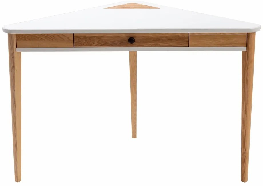 Biely rohový pracovný stôl Ragaba Ashme