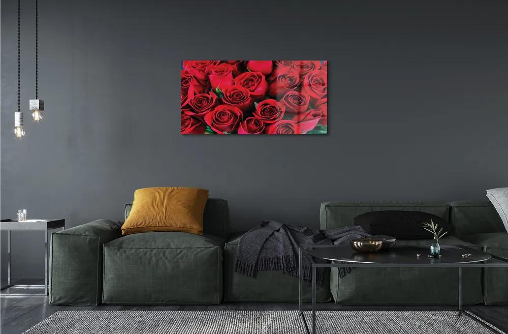 Obraz na skle ruže 120x60 cm