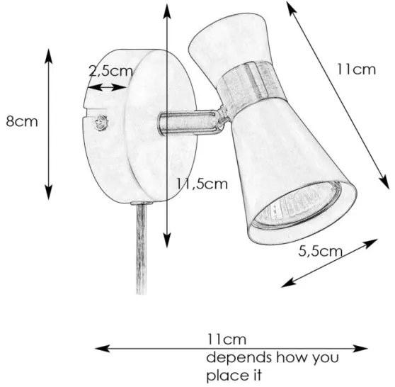 Markslöjd 108627- Nástenné bodové svietidlo FOLIE 1xGU10/7W/230V biela/matný chróm
