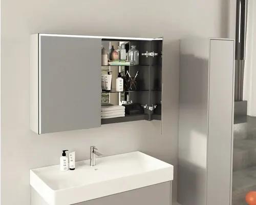 Zrkadlová skrinka Jungborn QUATTRO / SEDICI / NOVE 100 x 20 x 70 cm sivá