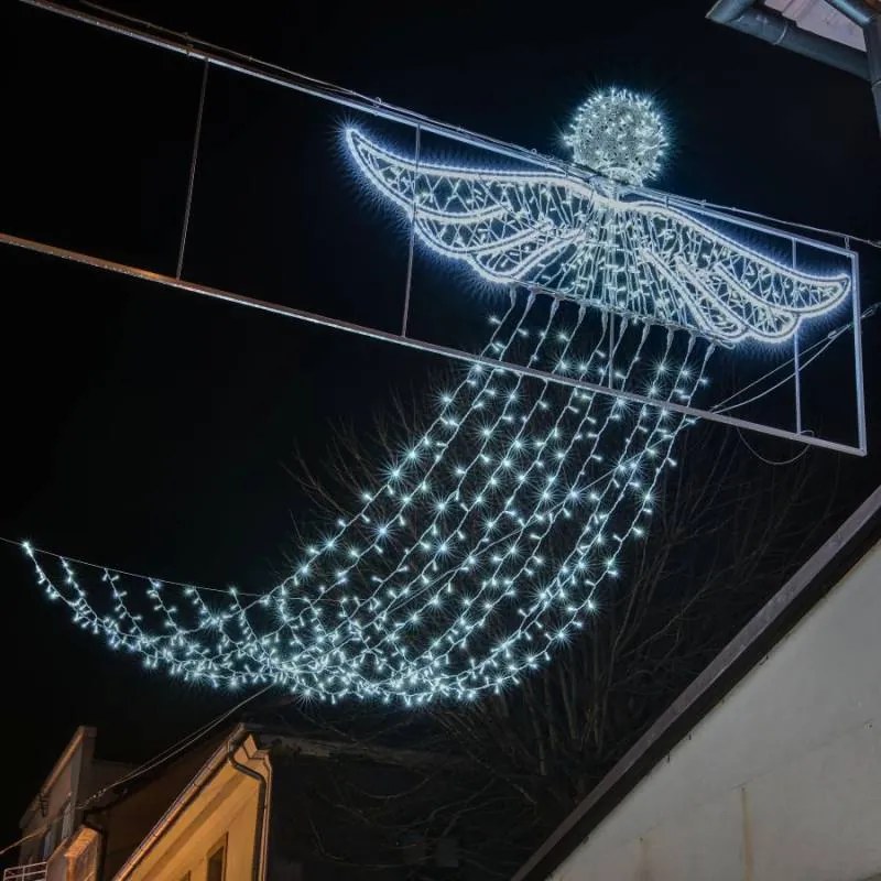 DECOLED Svetelný záves LED, 1x3 m, ľadovo biely, 300 diód, IP67