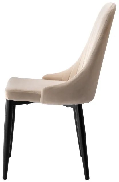Jedálenská stolička LORIENT zamatová, béžová