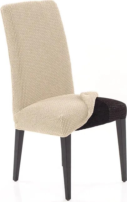 Super strečové poťahy NIAGARA smotanová stoličky s operadlom 2 ks (40 x 40 x 55 cm)