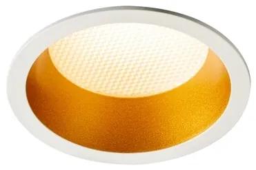Trilum ARCH Stropné zápustné svietidlo Zapustené LED sviet. PAN R, 5W, 4000K, 475lm, CRI85, IP44, Epistar, 90°, d90×H58mm, zlatá