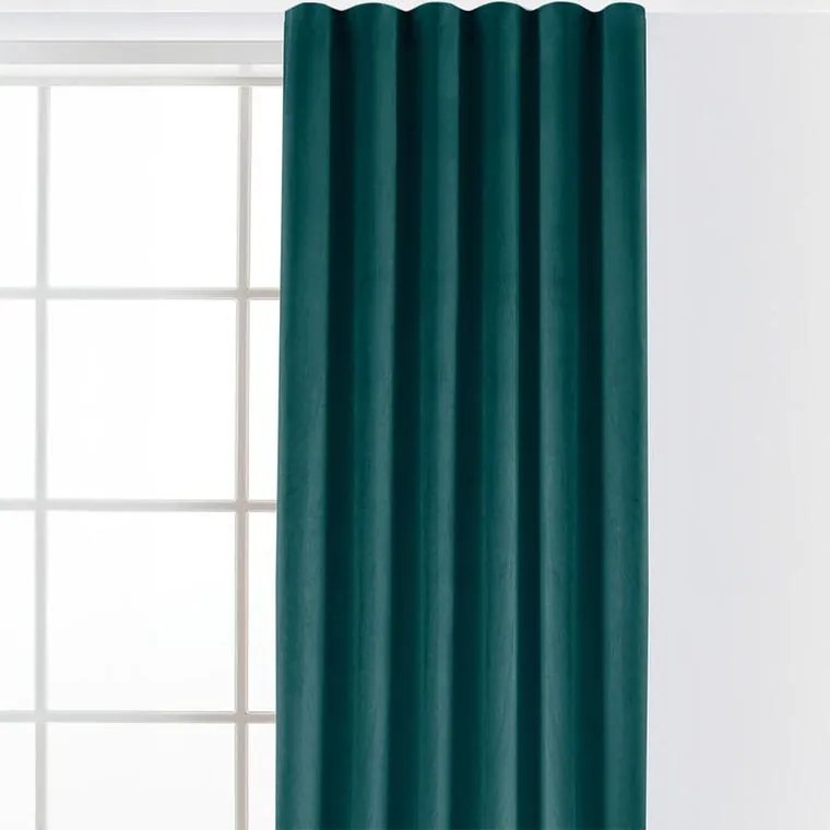 Zamatový záves FILUMI petrolejový 140 x 250 cm sada 2 ks