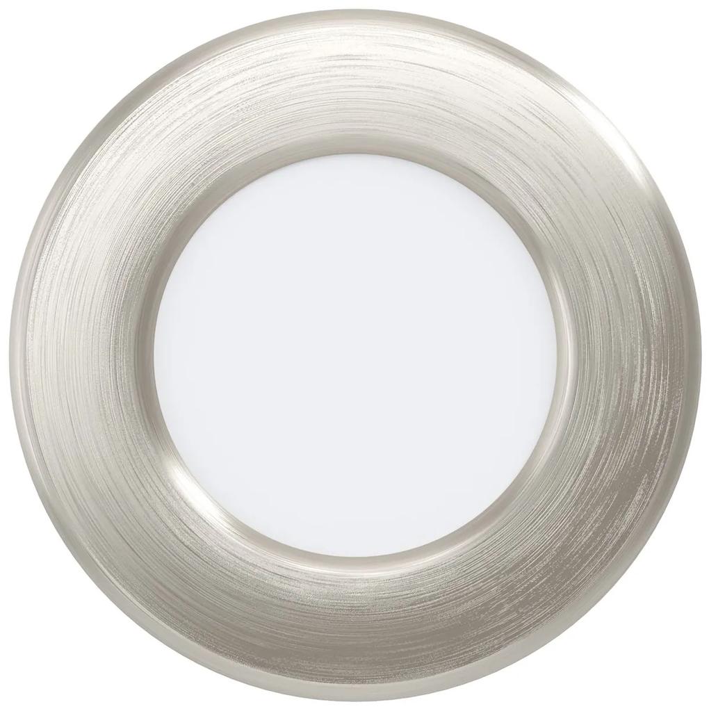 EGLO Podhľadové LED bodové osvetlenie FUEVA 5, 2,7W, teplá biela, 86mm, okrúhle, strieborné