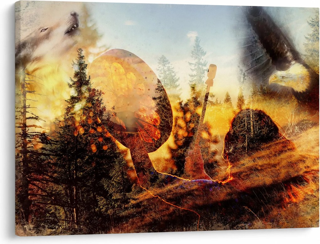 Obraz - Šamanský motív (70x50 cm)