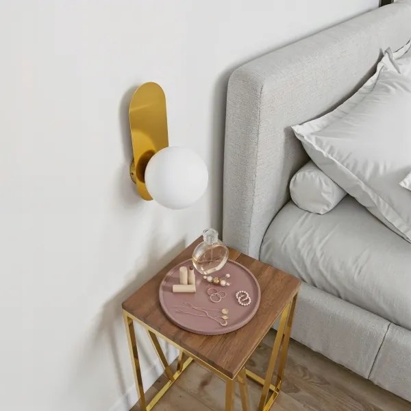 Nástenné svietidlo 1xE27/40W/230V zlaté/biele