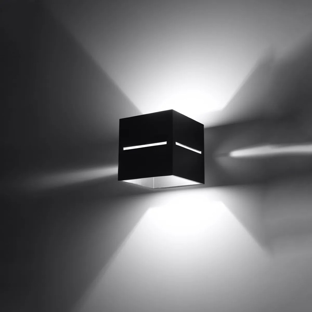 Sollux Lighting Nástenné svietidlo LOBO čierne