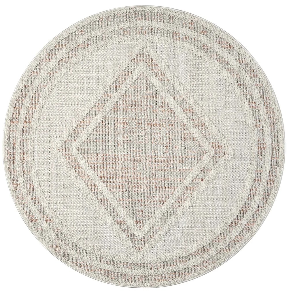 Dekorstudio Moderný okrúhly koberec LINDO 8853 - oranžový Priemer koberca: 200cm