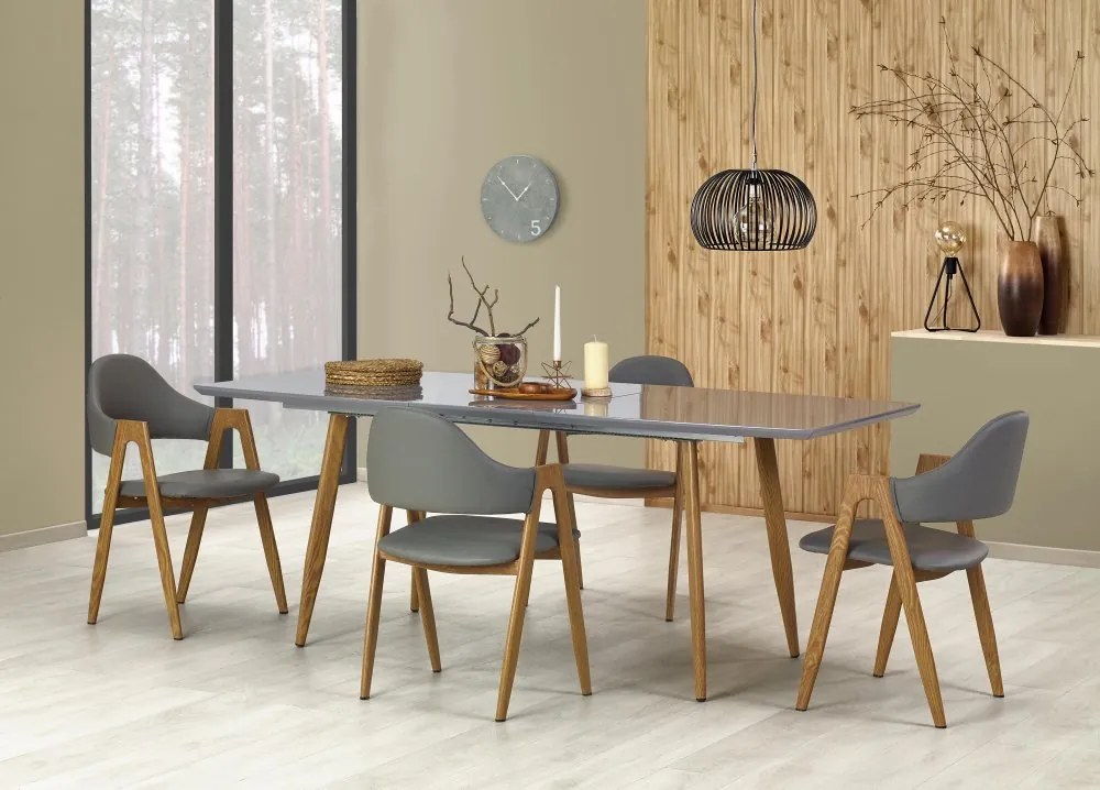 Jedálenský stôl rozkladací RUTEN šedý Halmar