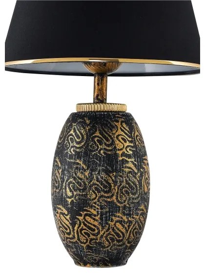 Stolná lampa RAMZES 1xE27/40W/230V čierna/zlatá
