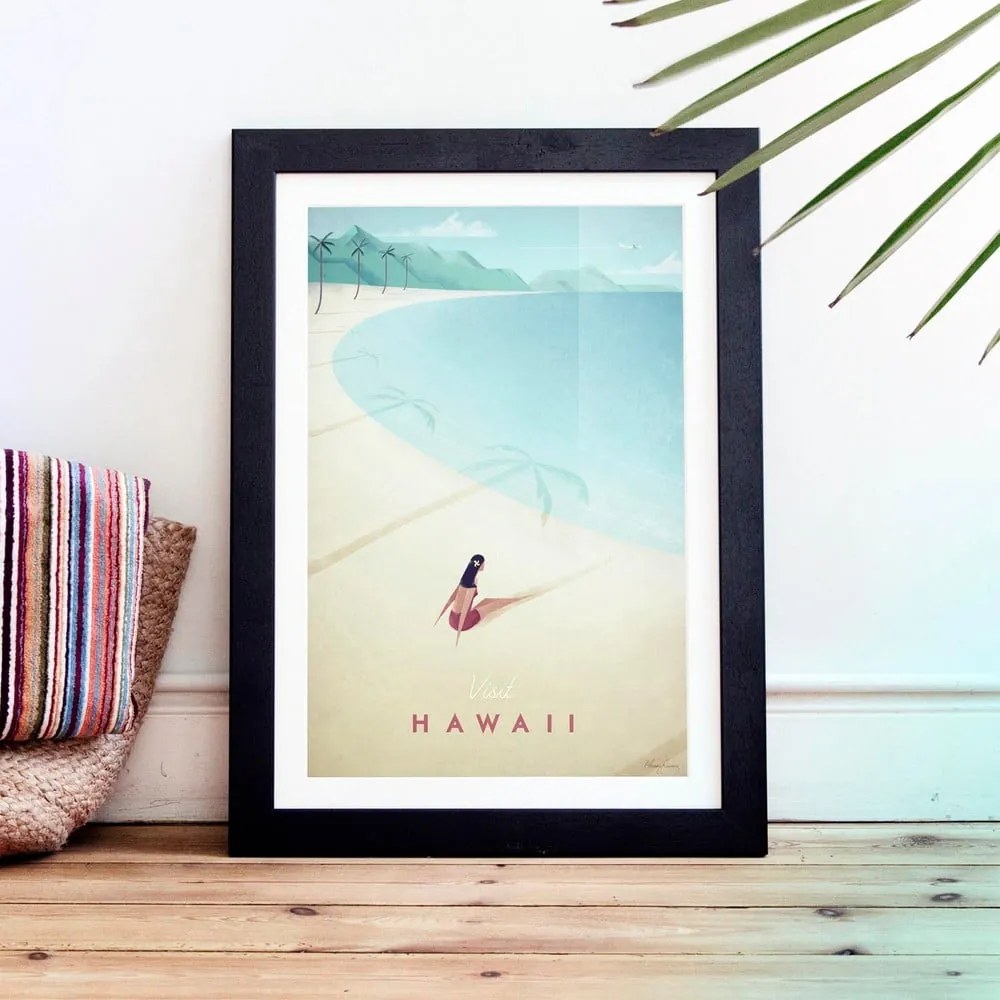 Plagát Travelposter Hawaii, 30 x 40 cm