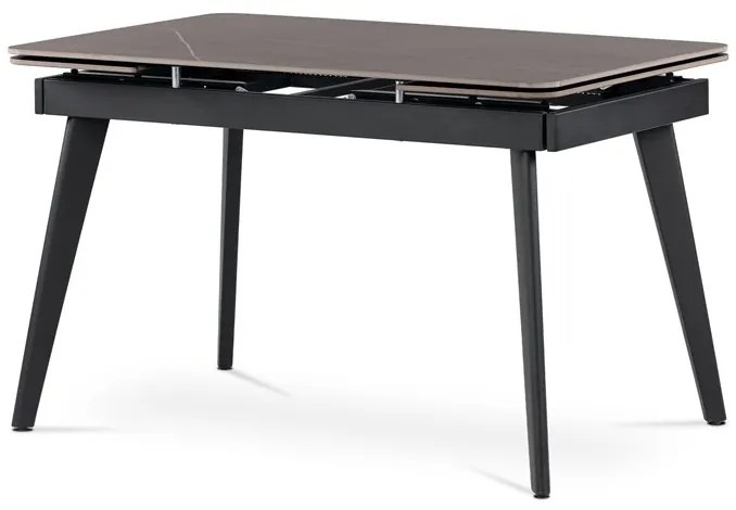 Autronic BONTEC Jedálenský stôl rozkladací 120-180x80 cm, keramika, mramor, HT-405M GREY Farba: Biela