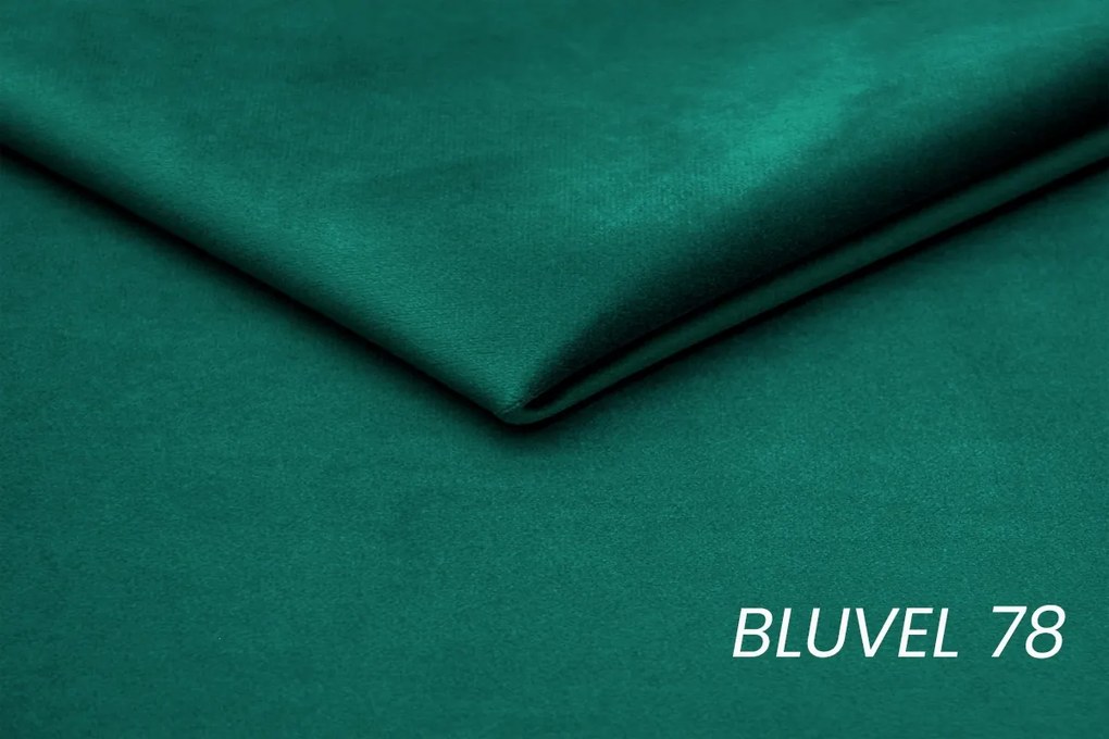 Rohová sedačka Nardo L s rozkladom ľavostranná - zelený zamat Bluvel 78