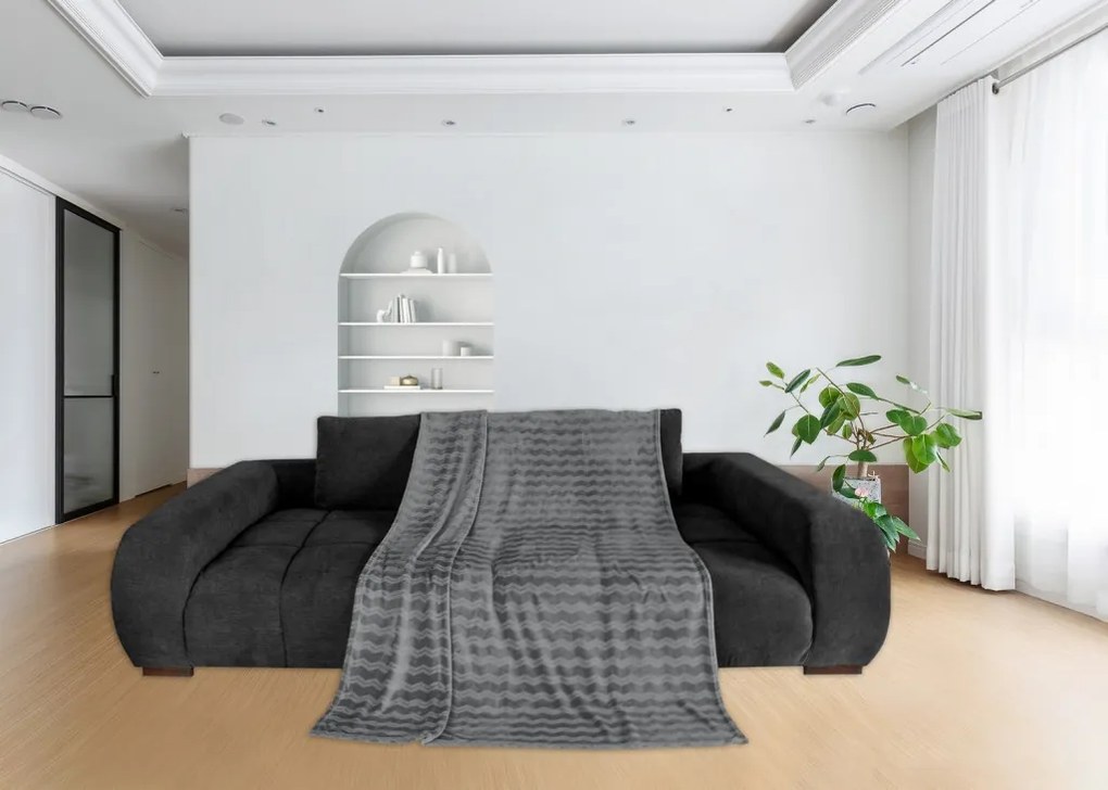 Deka Cashmere touch Nele 150x200 cm, antracit