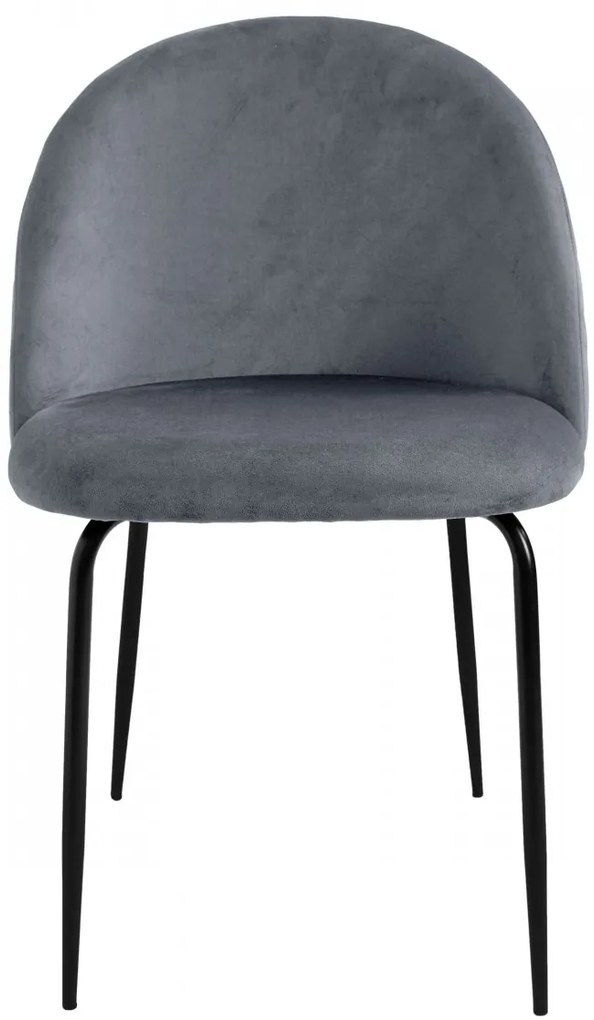 Čalúnená stolička FARGO zamat sivá