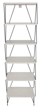 Knižnica BALABAN 165x48 cm biela/čierna