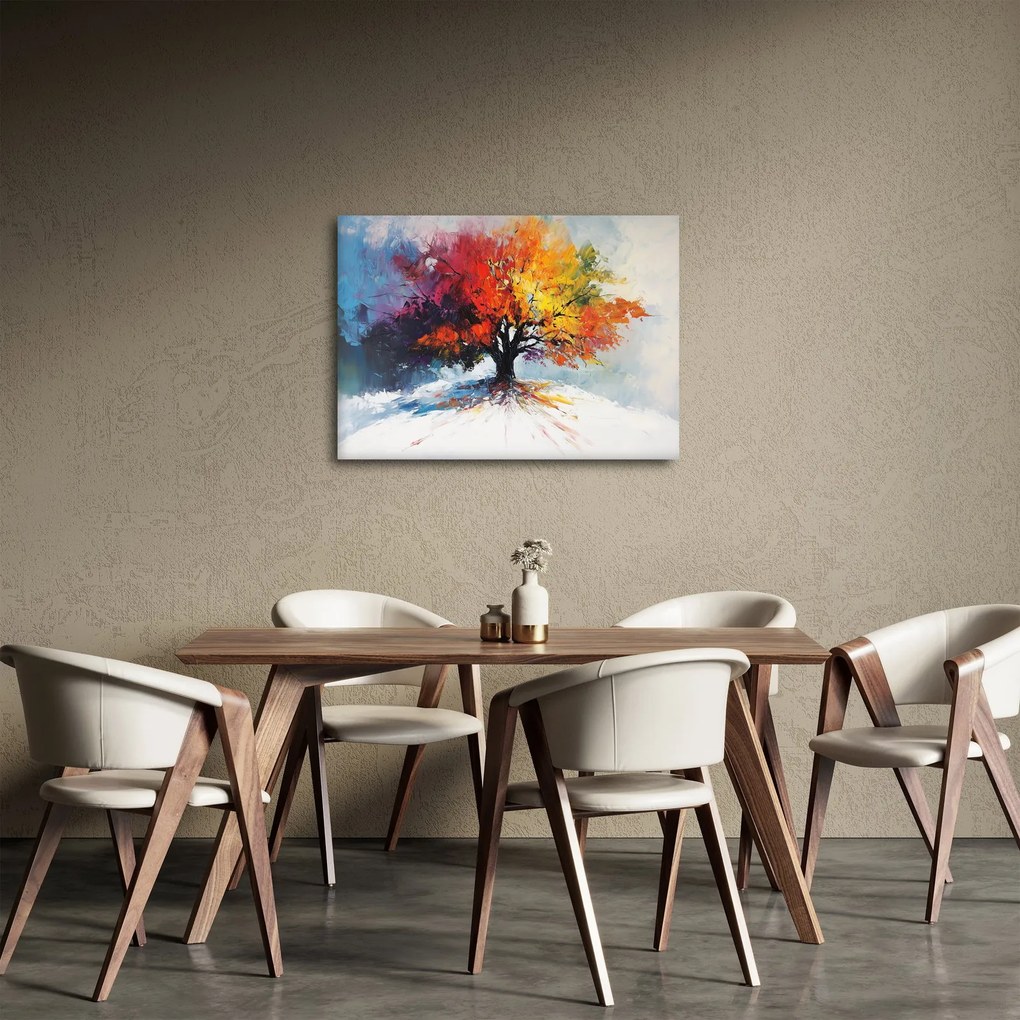 Obraz - Pestrofarebný strom (70x50 cm)