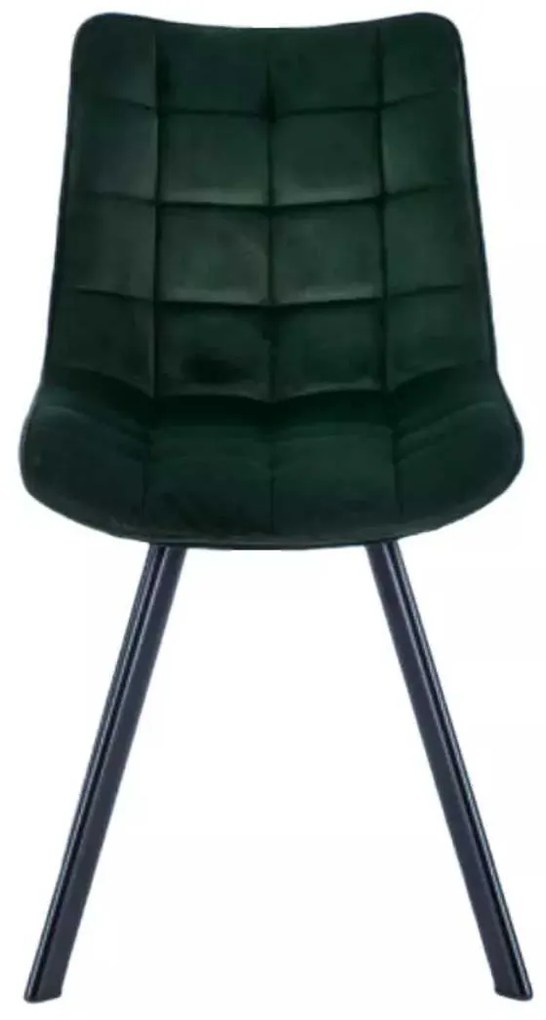 LuxuryForm DESIGN Jedálenská stolička ORLEN VELUR - fľaškovo zelená